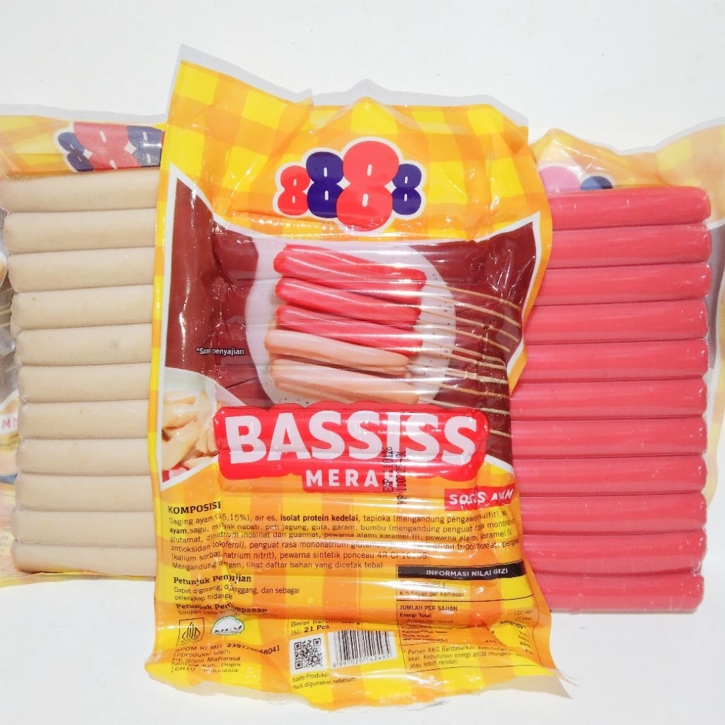 

Sosis Basis 888 Merah Putih isi 21 Pcs 400gr