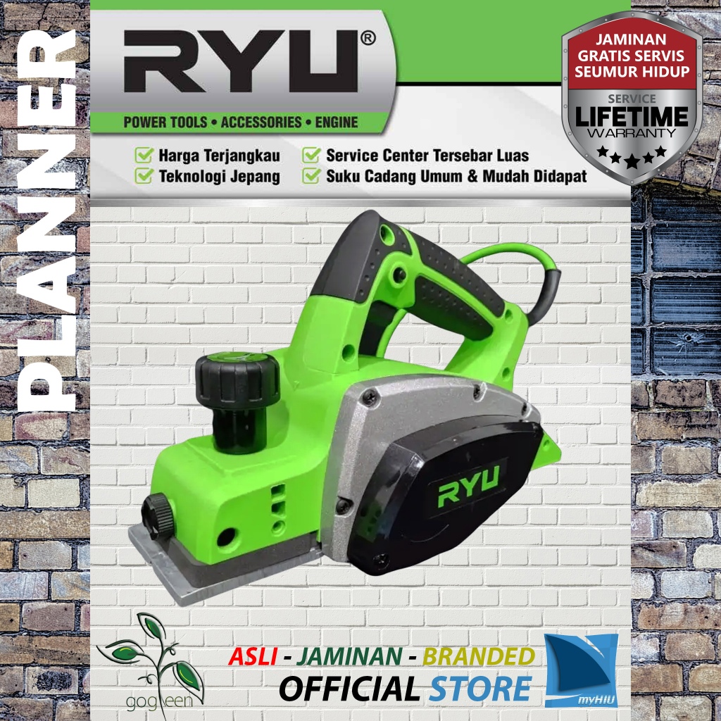 Mesin Serut Kayu 570 watt 82 mm Kedalaman UpTo 2,0 mm Depth Wood Planner RPL82-4A RYU