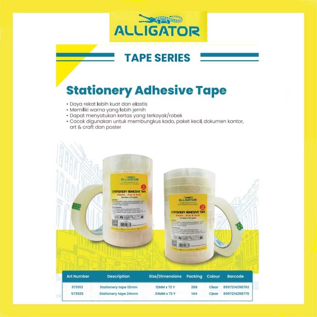 

Solatif Bening Alligator 2 Ukuran / Solasi / Stationery Adhesive Tape