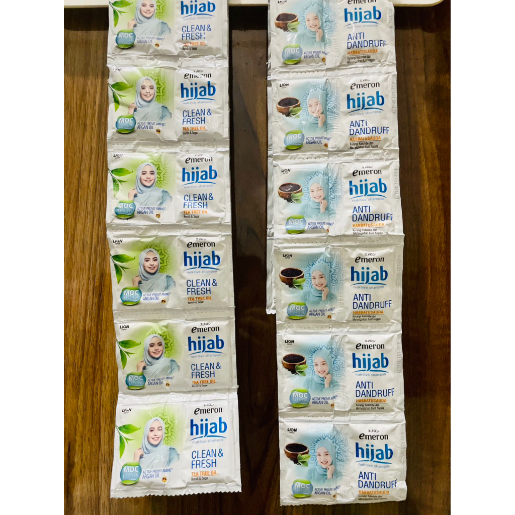 Shampoo Emeron Hijab 10 ml Per renceng @24 sachet