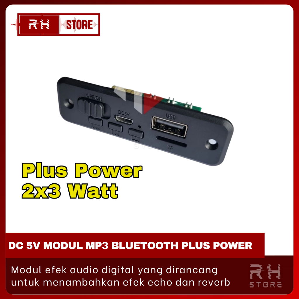Modul Mp3 Bluetooth Plus Power Amplifier Stereo 2x3 Watt / Modul Mp3 Bluetooth DC 5V