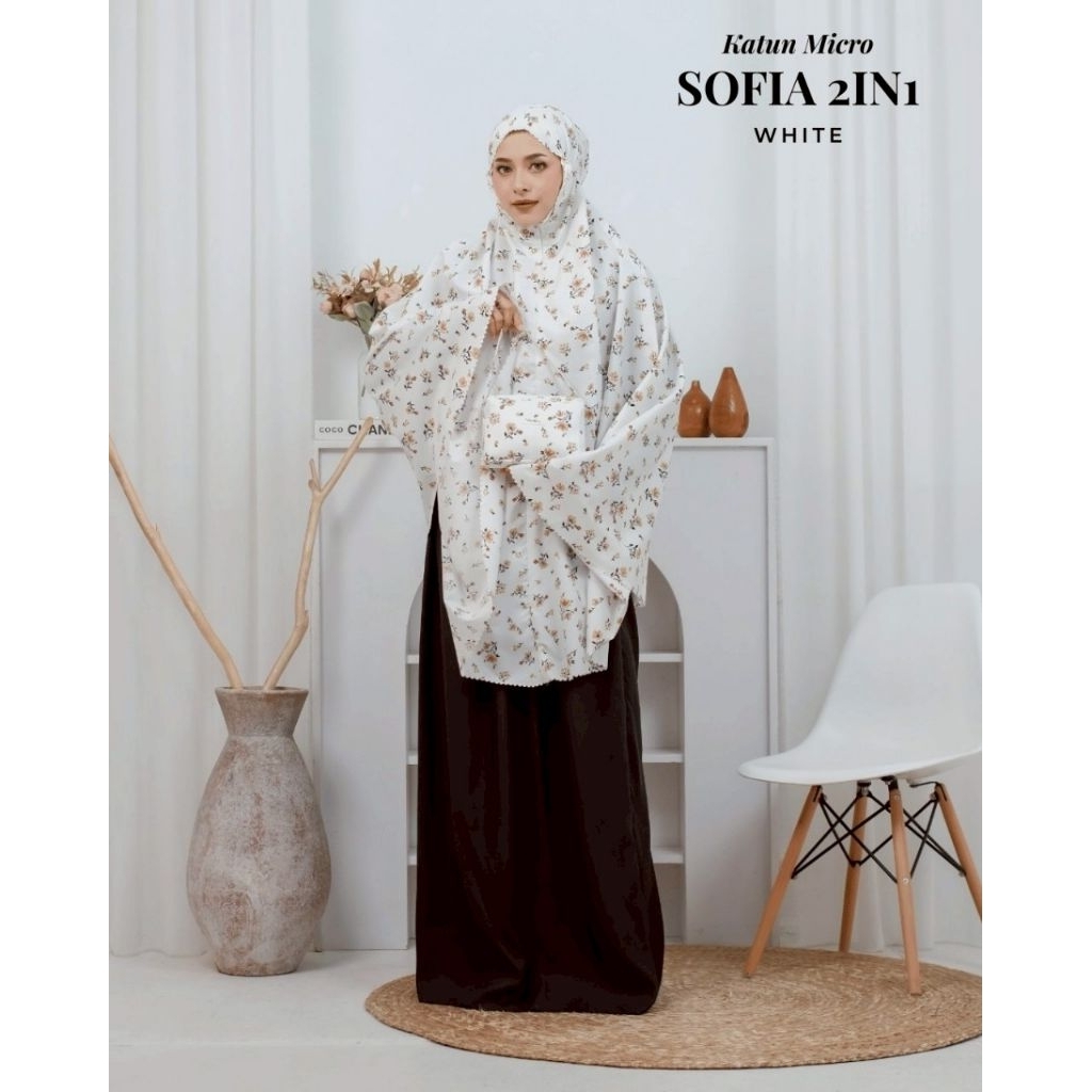 Mukena Dewasa 2in1 Lasercut Micro Cotton Hamper's Edition