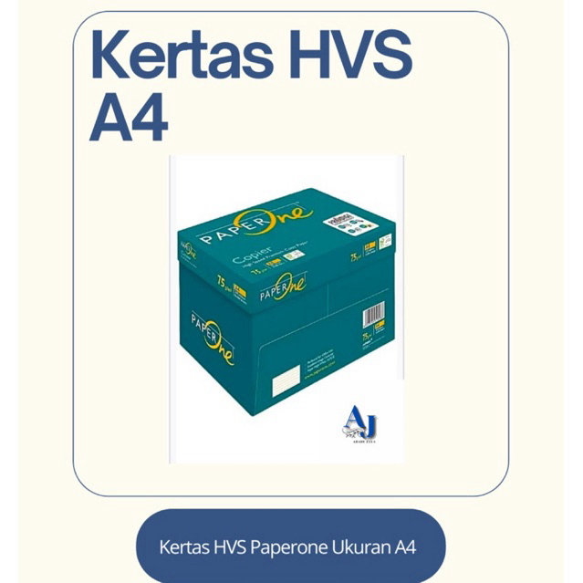 

KERTAS HVS PAPER ONE A4 75 GR