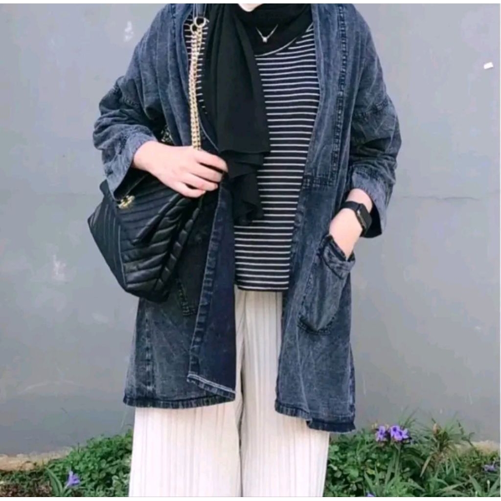 CARDIGAN JEANS WANITA/OUTER JEANS WANITA/CARDIGAN OUTER TERBARU TERMURAH