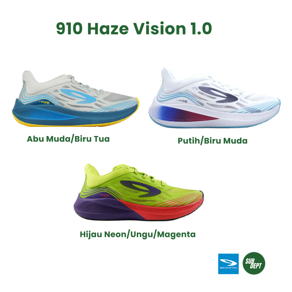 SEPATU LARI RUNNING 910 NINETEN HAZE VISION 1.0 ORIGINAL / 910 haze vision