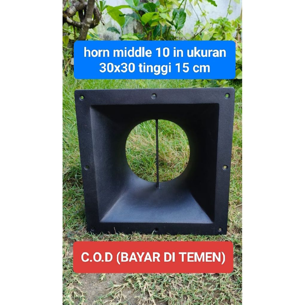 horn tweeter middle 10 in ukuran 30x30 tinggi 15 cm bahan alumunium cor/diral