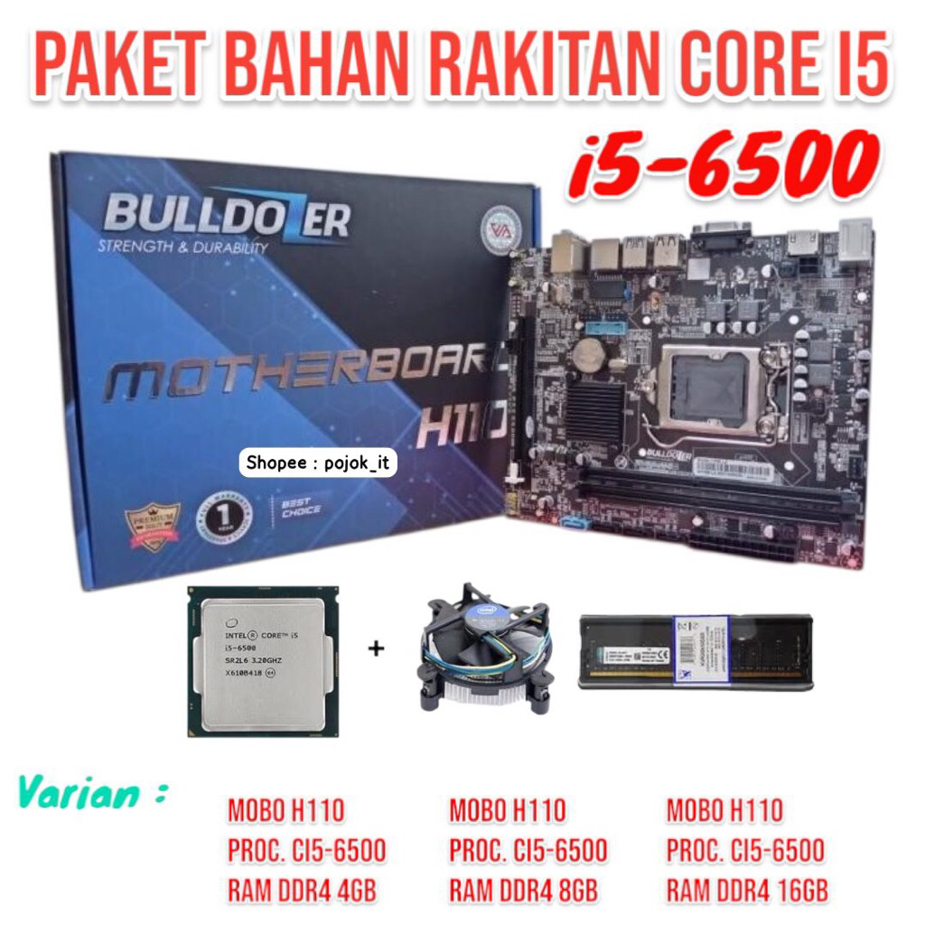Paket Bahan Rakitan Core i5-6500 Skylake