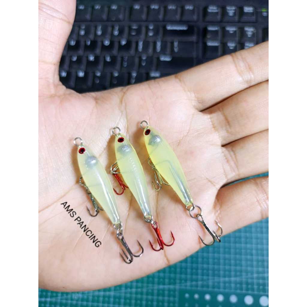 UMPAN PANCING HAMPALA 3.5CM KUNING / LURE HAMPALA / UMPAN CASTING HAMPALA / SWIMMER SWIMBAIT HAMPALA