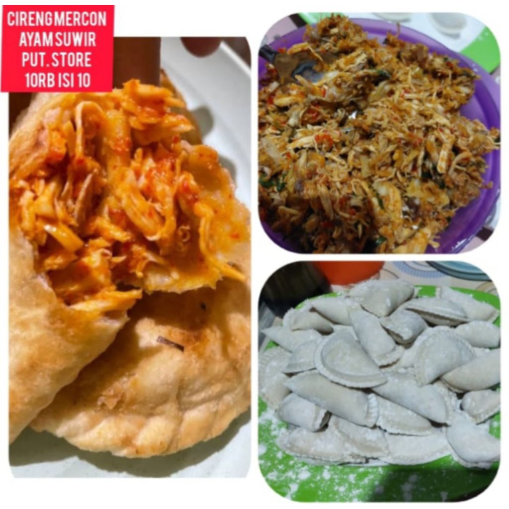 

cireng ayam suwir pedas isi10 Dijamin Enakkk /frozenfood/isi ayam suwir pedas/cireng