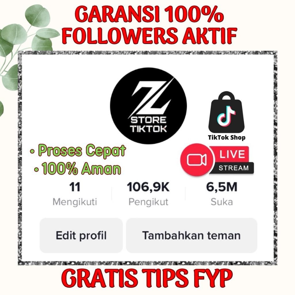 akun tiktok real indonesia followers aktif hasil konten fyp
