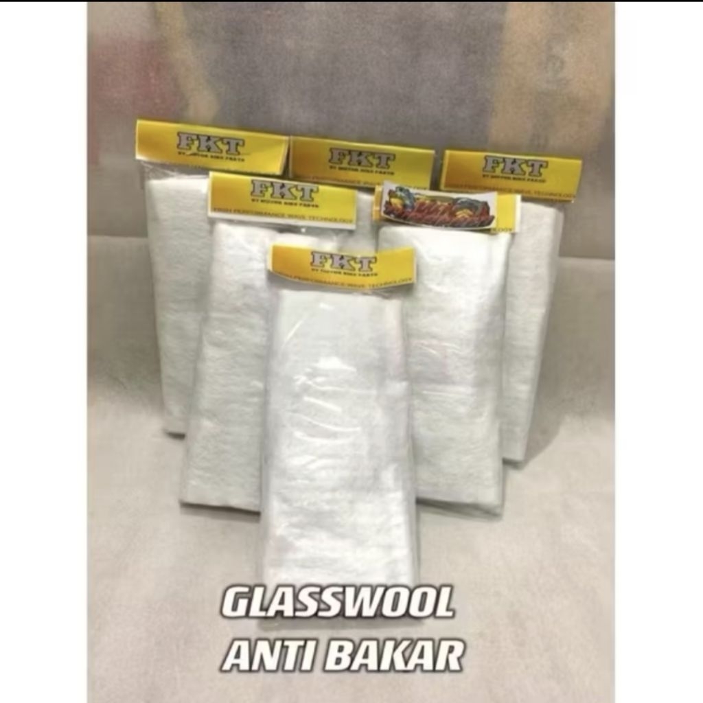 GASSWOLL GLASWOOL GASBUL GASPUL PUTIH ANTI BAKAR GASBUL RACING GASPUL RACING Gasbul Knalpot Anti Bak