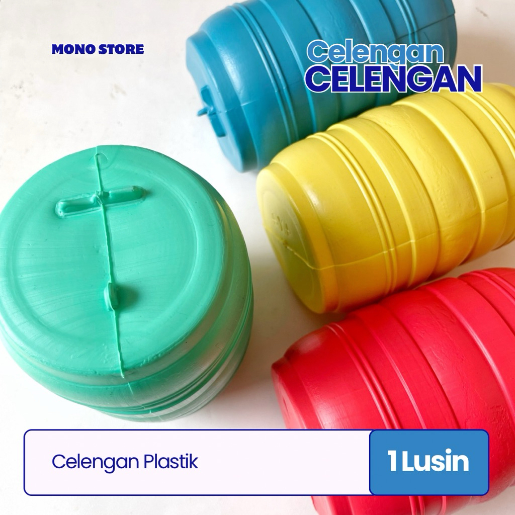 [1 Lusin (12 Pcs)] Celengan Plastik Kecil Berbentuk Tabung / Celengan Warna Warni Kecil Untuk Anak-a