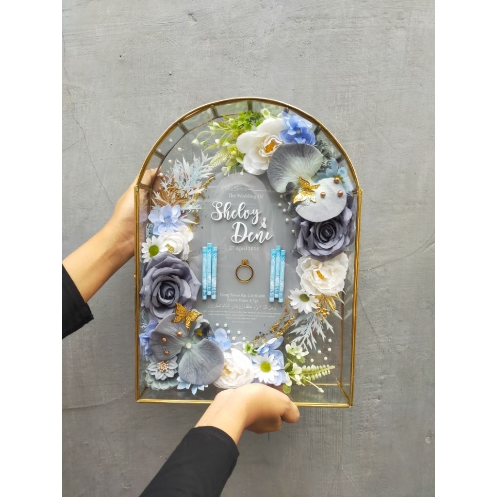 TERMURAH Custom Mahar Pernikahan Terarium Mahar Akrilik Kubah Aesthetic