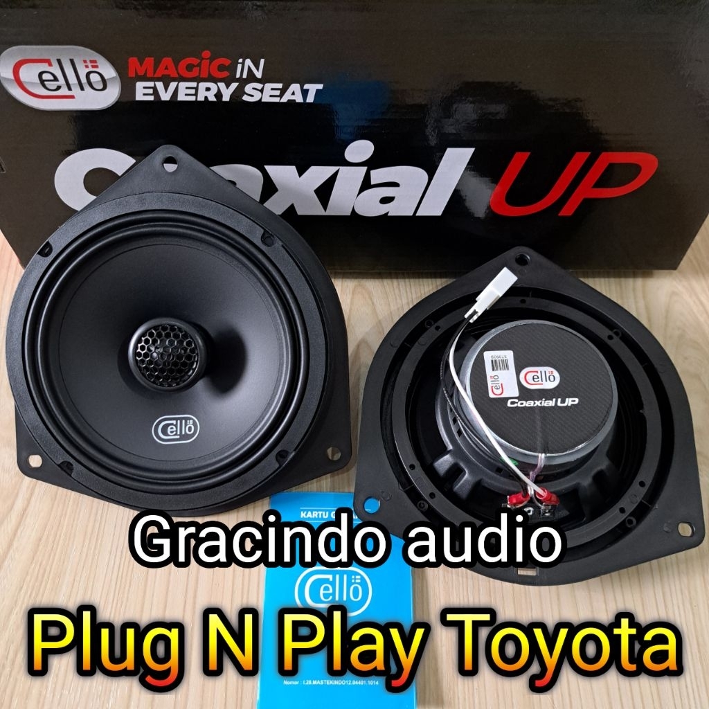 Speaker Cello Coaxial Up 6.5inch Plug N Play Pintu Mobil Toyota Innova Zenix Original Cello