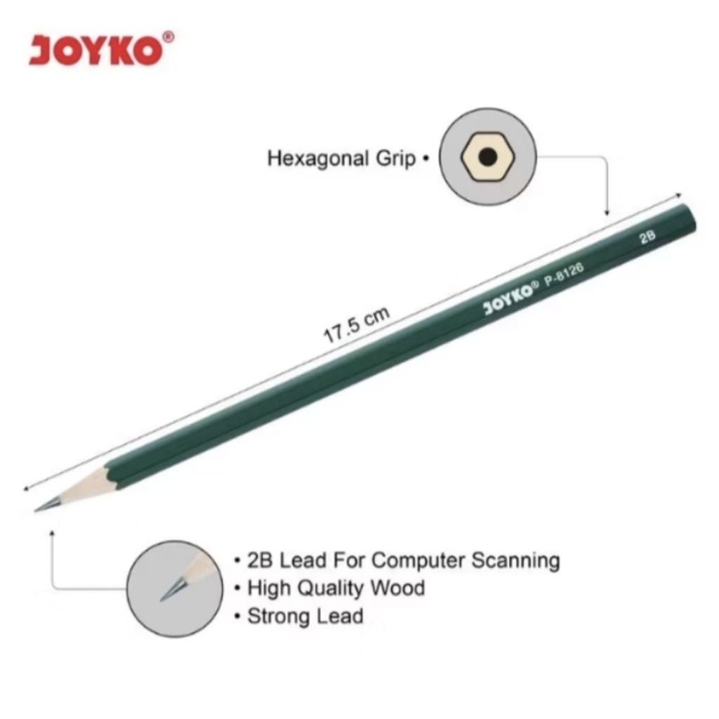 

Pensil 2B Joyko P-88 isi 12pcs