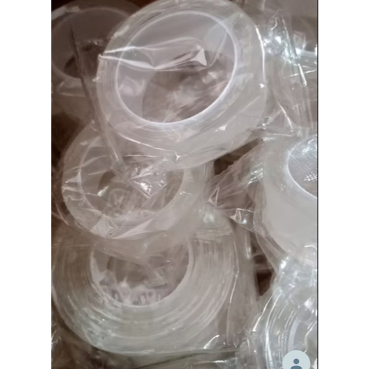 

Double Tape Nano 1M Bening / Nano Bening 1meter / Lakban 2 sisi bening