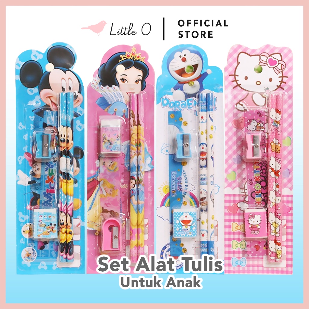 

LITTLE O Set Alat Tulis 6in1/5in1 Peralatan Sekolah Karakter Kado Hadiah Ultah Anak Mini Stationery Hampers Ulang tahun Goodiebag Anak Hadiah Birthday