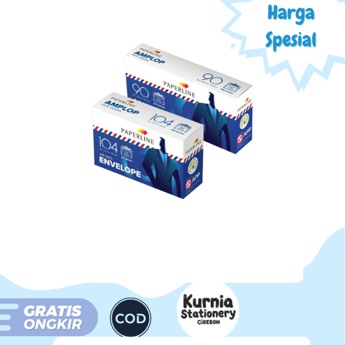 

Paperline Air Mail Envelope / Amplop Pos Udara 90 & 104 APS (1Pack)