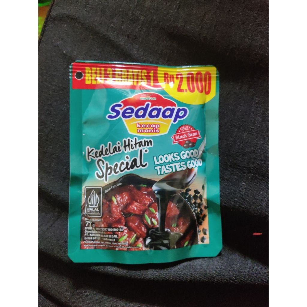 

20 Pcs Kecap Sedap Kecap Manis Kedelai Hitam Kemasan 2000an 77gr