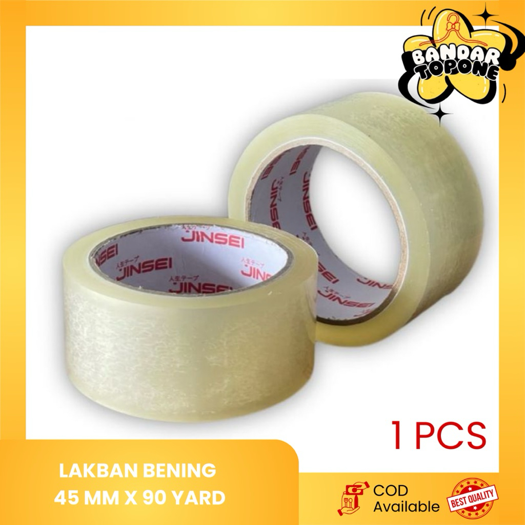 

Lakban Bening 45 MM x 90 Yard || LAKBAN BESAR BENING ( 1 BH)