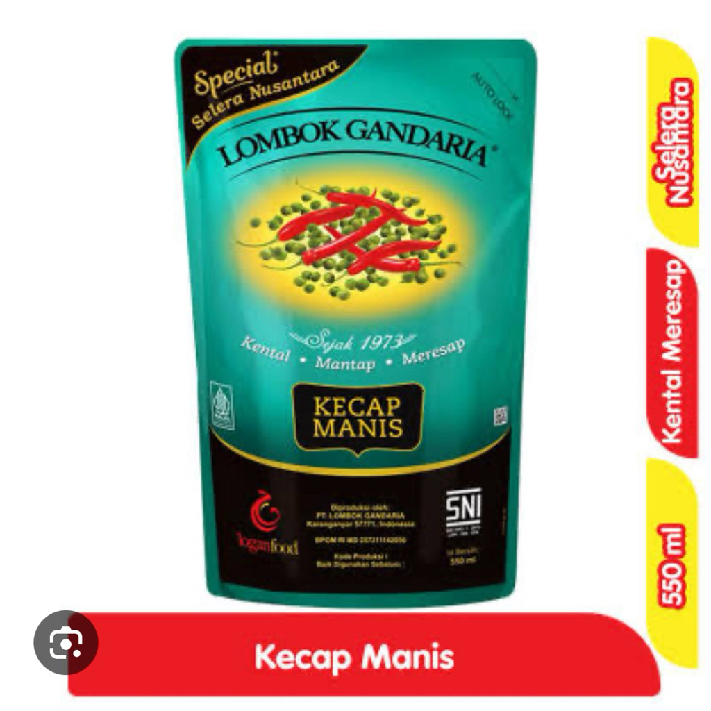 

Lombok Gandaria Kecap manis 550mL hijau