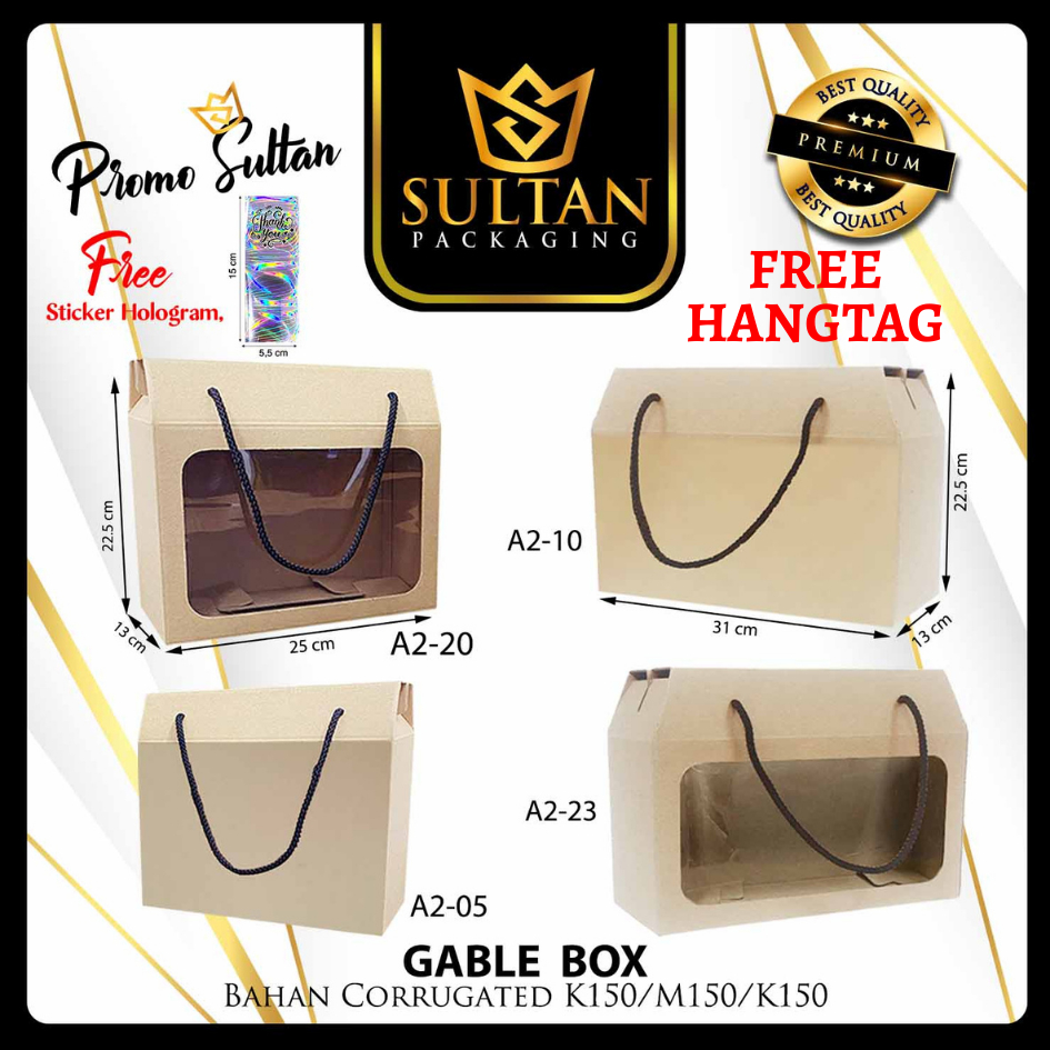 

Box Hampers - Gable Box Large - Dus Packaging Kraft Besar Termurah - A2-05