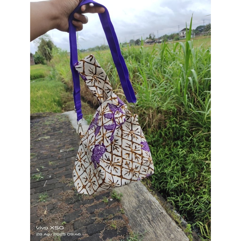knot bag / japanese knot bag bahu /tas bahu batik unik