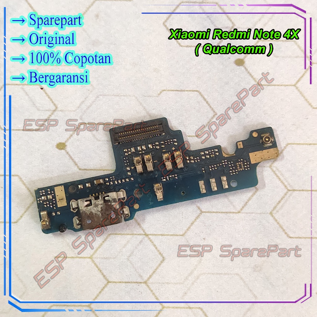 Board Charger Xiaomi Redmi 4 / 4X Qualcomm Papan Konektor Cas / Casan Copotan