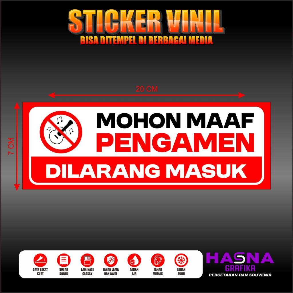 

sticker vinil / pengamen dilarang masuk