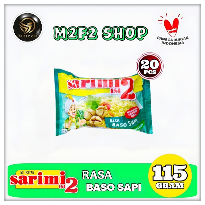 

Mie Sarimi Instant Kuah Isi 2 Rasa Baso Sapi | Bag - 115 gr (Kemasan 20 Pcs)