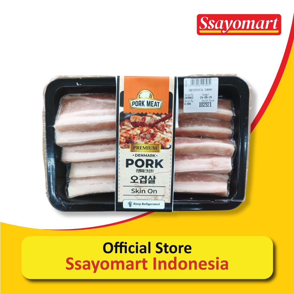

DAGING BABI PREMIUM / DENMARK PORK SKIN ON / OGYEOPSAL 500GR