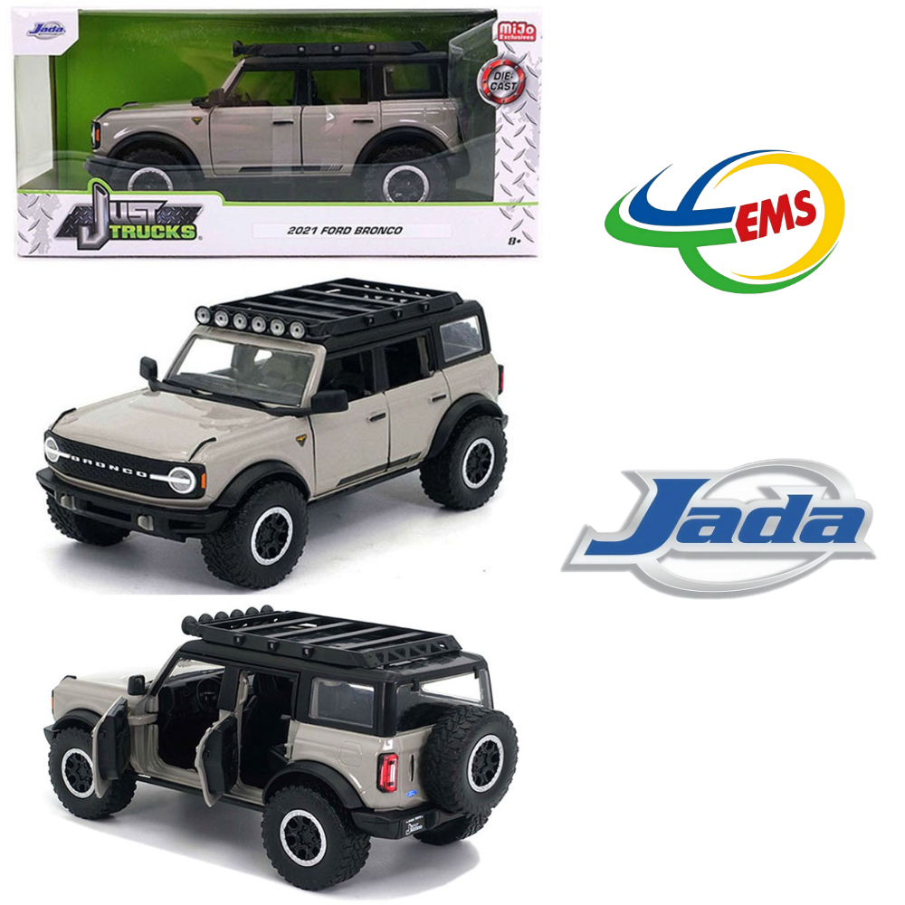 34288 - JADA 1/24 2021 Ford Bronco Off Road 4×4 Grey