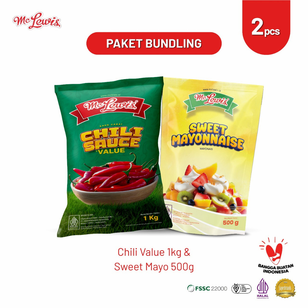 

[Paket Bundle] Mc Lewis Mayo Sweet 500gr + Mc Lewis Chili Value 1kg