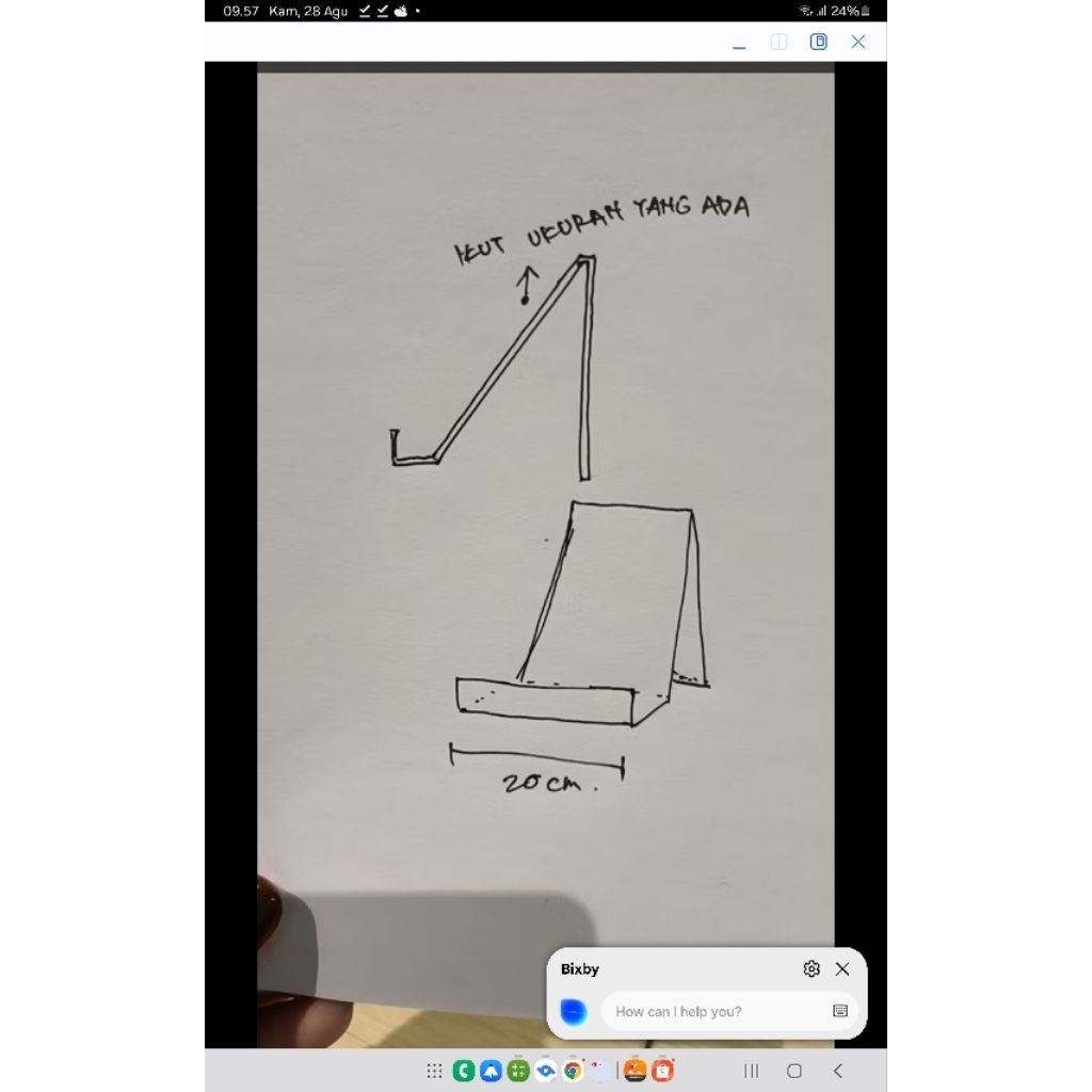 

stand akrilik serbaguna tebal 3mm 20 x 15 cm