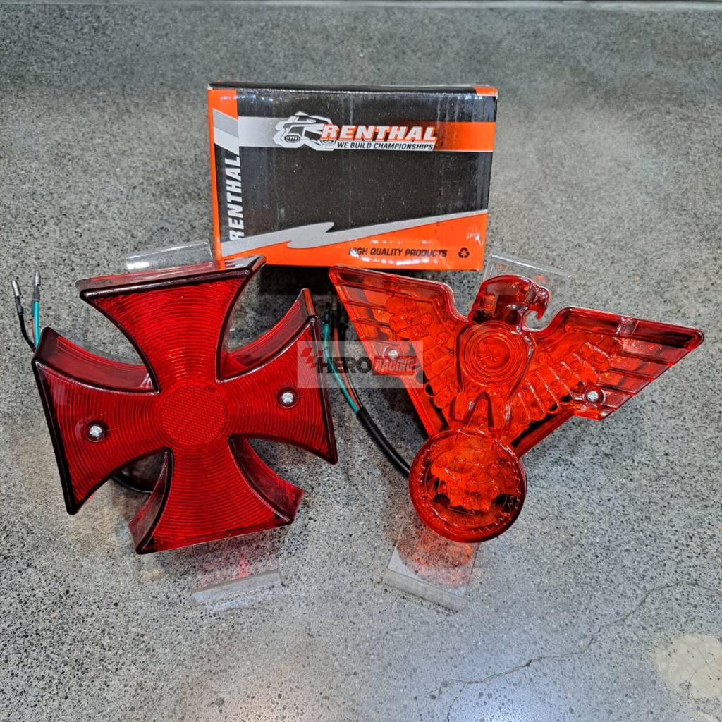 RENTHAL STOP LAMP CROSS INDEPENDENT PLUS ; GARUDA LAMPU BELAKANG CHOPER COPER CB DREAM LED JAPSTYLE