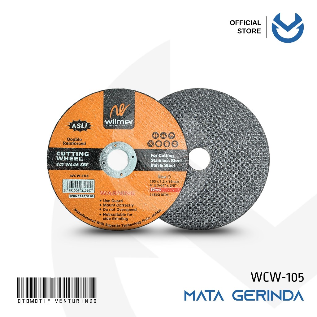 OV Wilmer Mata Gerinda Potong 4 Inch / Batu Potong Gerinda 4 Inch / Pisau Potong Gerinda 4 Inch