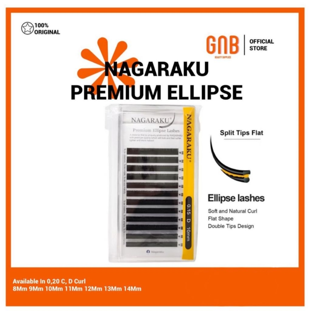 NAGARAKU ELLIPSE EYELASH PREMIUM EXTENSION | bulu mata eyelash extension super lembut dan halus