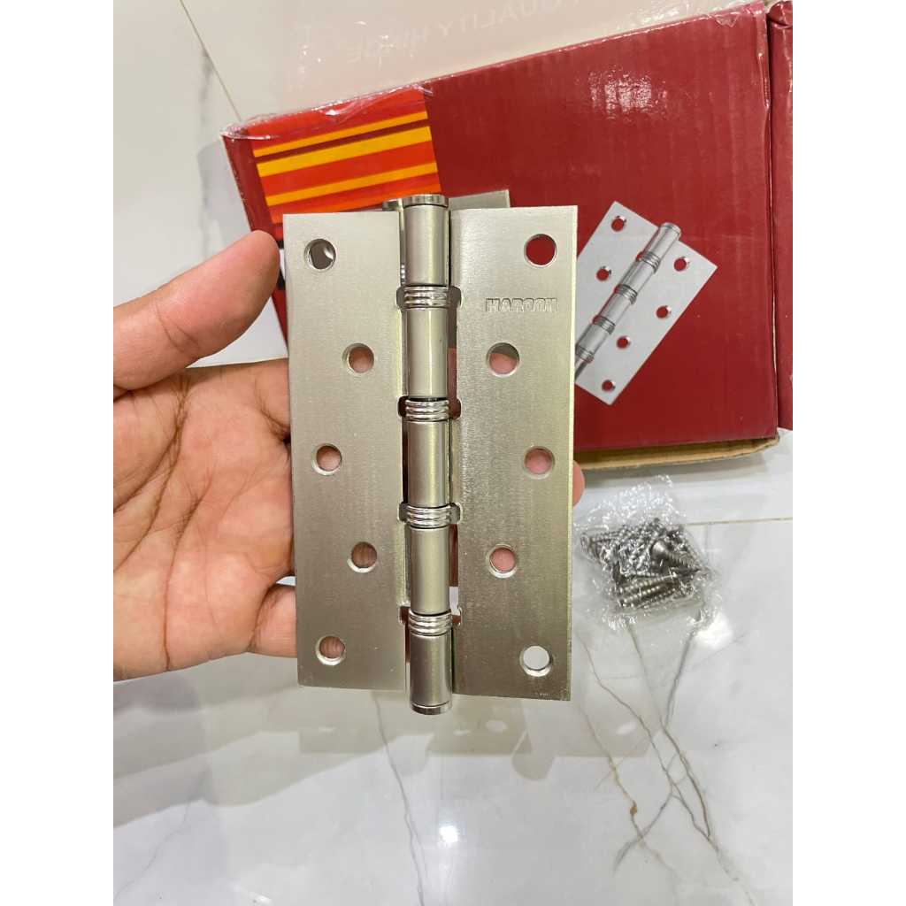 Engsel Pintu Panel 5"x3"x3MM Bahan Stainless Steel KUAT DAN AWET Engsel Pintu Kayu 5" 1pcs dengan Ba