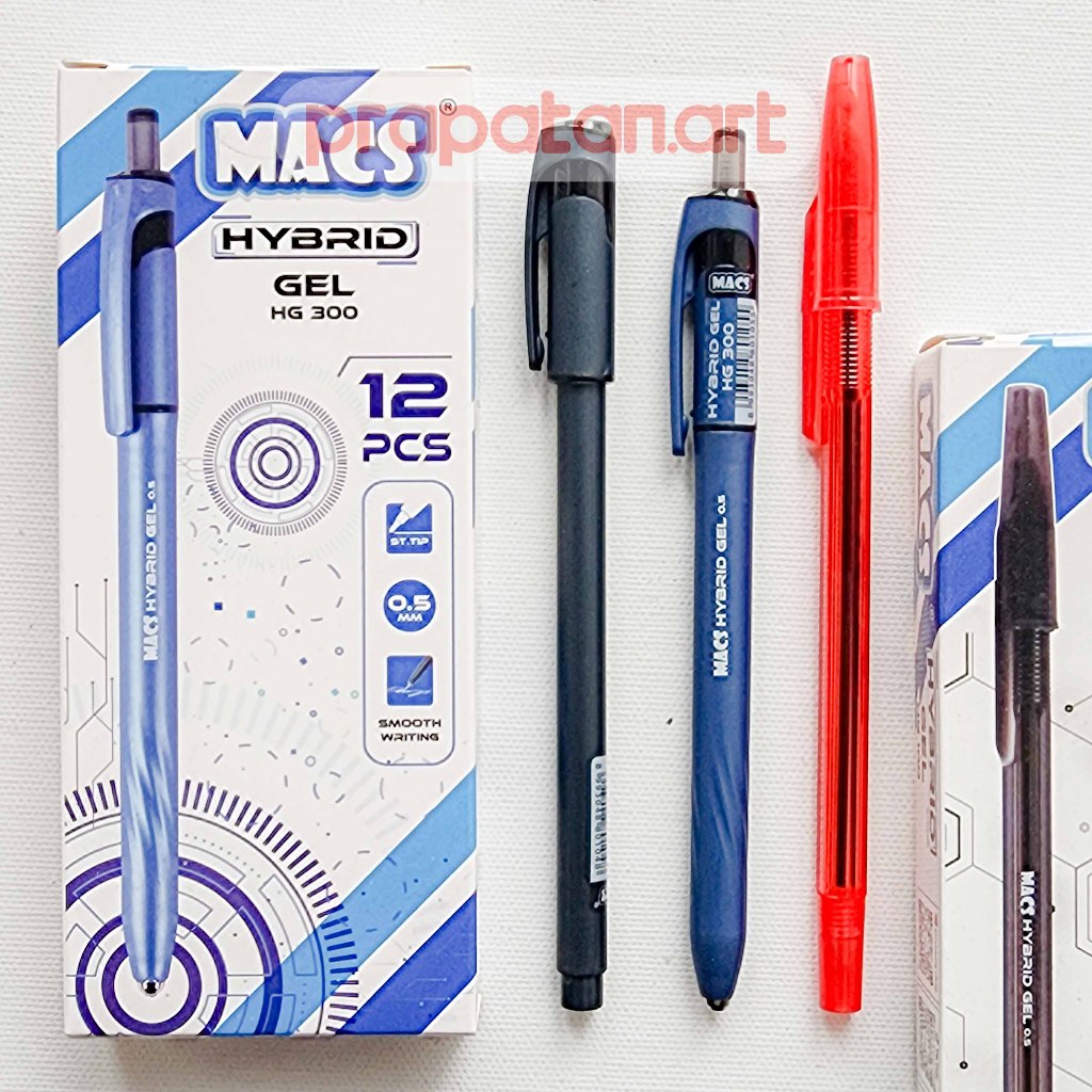 

Macs Hybrid Gel Pen 0.5mm | Pena Jel | Pulpen
