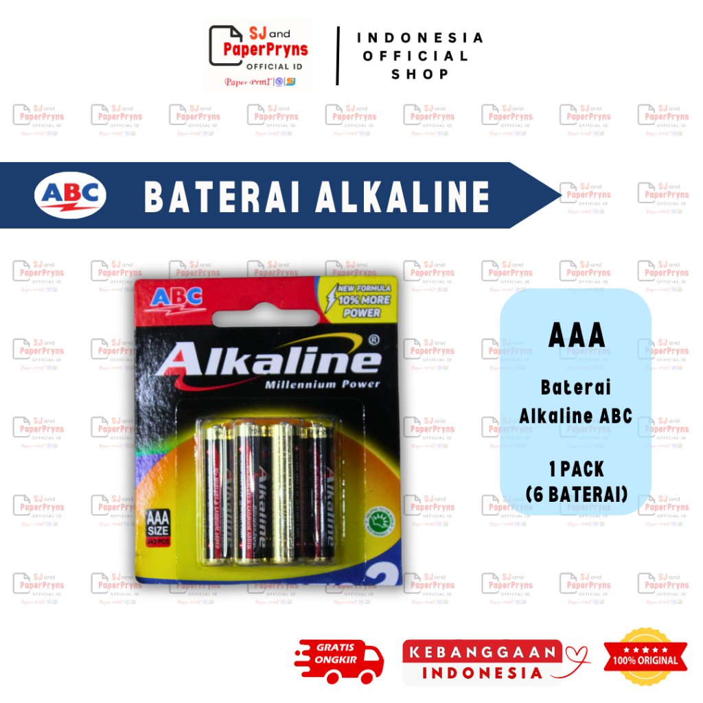 Baterai Alkaline ABC AAA 1,5V – 6 PCS / Pack