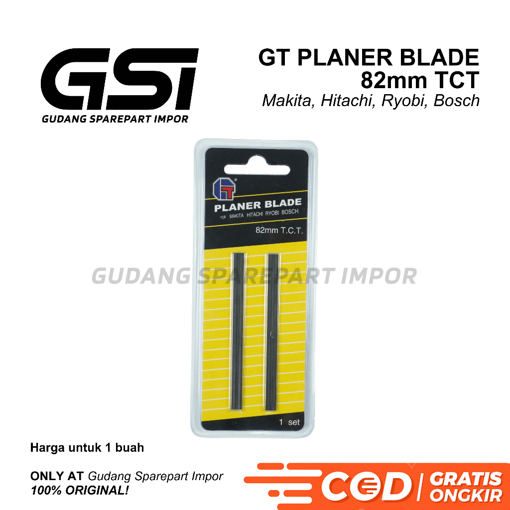GT TCT Planer Blade Lidi 82mm / Mata Pasah Serut Ketam Intan untuk Makita Hitachi Ryobi Bosch