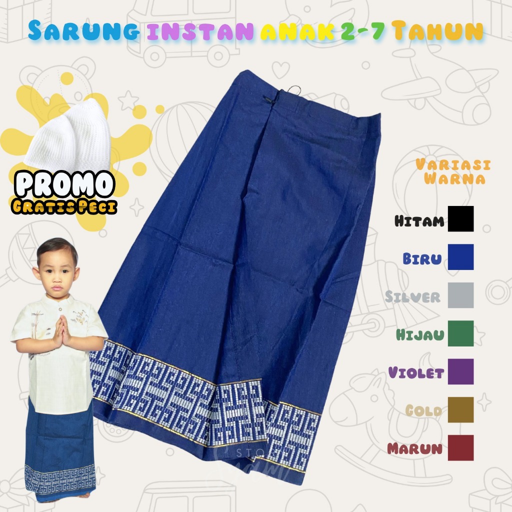 Sarung Anak Praktis Sarung Instan Anak Motif Naga Original Strep Benang Emas Sarung Sunat Anak Usia 