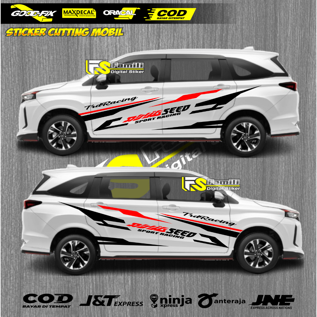 Striping sticker mobil xenia stiker sticker mobil list body daihatsu all new xenia