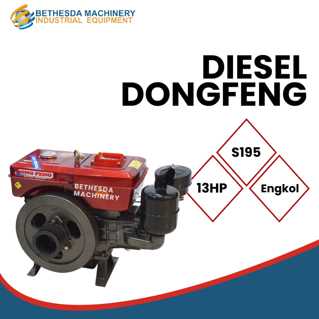 Diesel DongFeng S195 Mesin Penggerak Solar 13 HP / 13 PK
