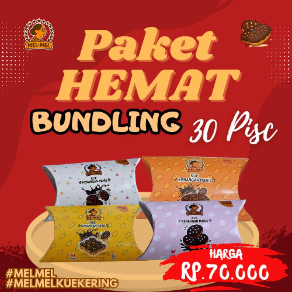 

[PAKET HEMAT BUNDLING 30 Pisc] Kue Kering Kenangan Manis – Camilan Premium Homemade, Renyah, Manis, Tahan Lama