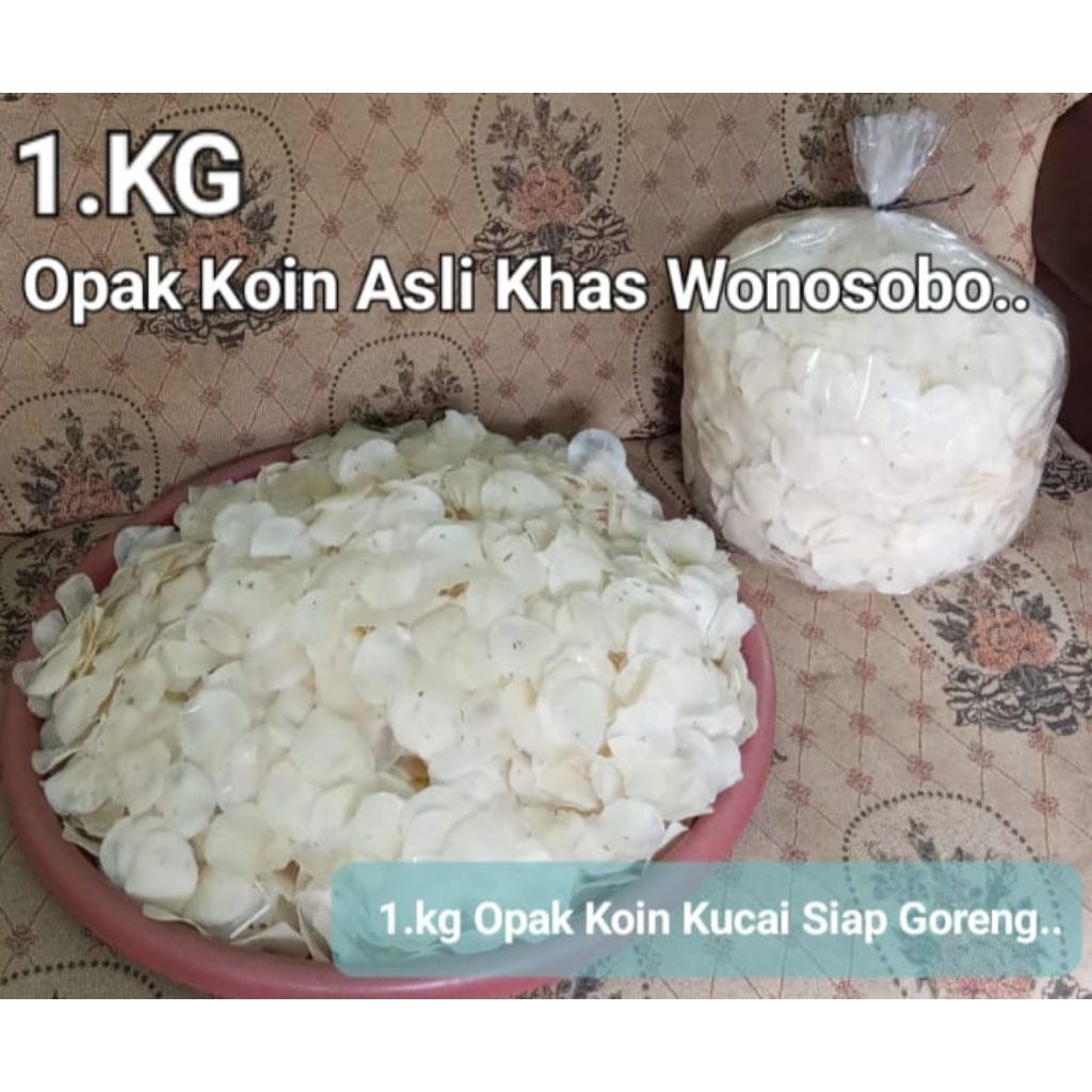 

1.KG Opak Koin Singkong Kucai Mentah Siap Goreng Khas Wonosobo