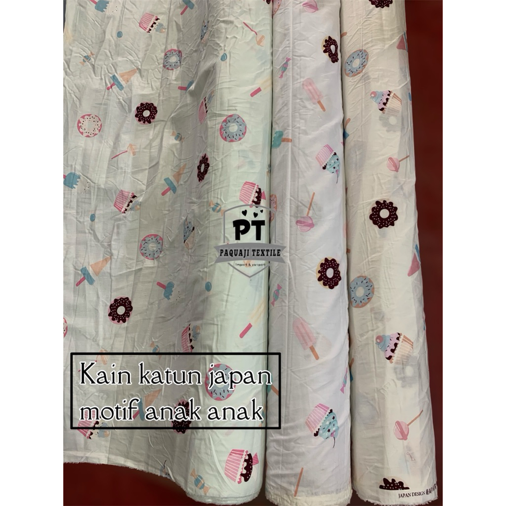 bahan kain katun japan motif anak anak/katun jepang motif /katun jepang premium(harga tertera 50cm)