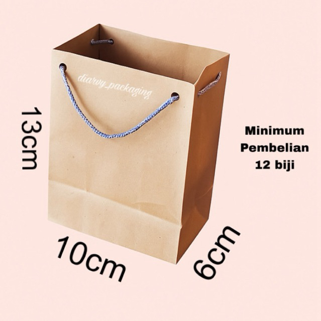 

Paper bag polos mini paper bag coklat XS ukuran 10x13 tas kertas samson goodie bag kraft paper bag mini gift Murah