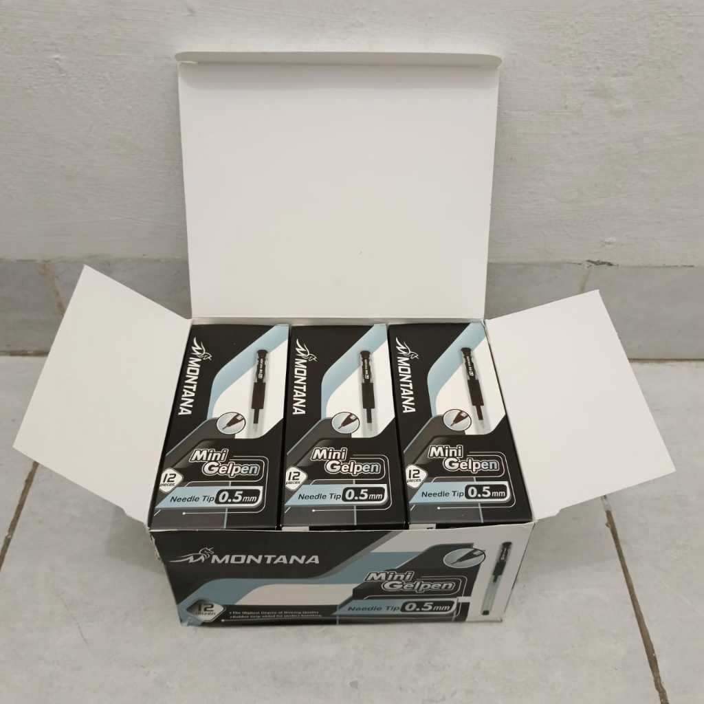 

1 kotak isi 12 Pcs Pena MONTANA MINI GELPEN 0,5 MM