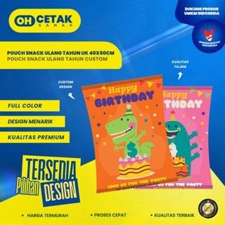 

Pouch Snack Ulang Tahun Anak Ukuran L (40 x 50 cm) / Kantong Souvenir Custom Desain Lucu & Praktis - AFBI PRINT